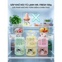 🍎🍓🍋 SÁP KHỬ MÙI TỦ LẠNH MR. FRESH 150g – GIẢI PHÁP TƯƠI MÁT CHO KHÔNG GIAN TỦ LẠNH