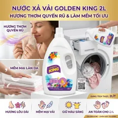 🌸 Nước Xả Vải Golden King - Lưu Hương Nồng Nàn & Sảng Khoái (Can 2 Lít)