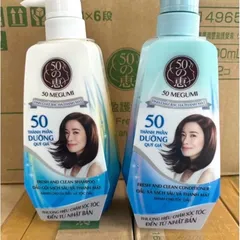 [ combo gội + xả 400ml * 2 chai ] Dầu gội ngăn rụng tóc, sạch sâu và thanh mát - 50 Megumi Fresh And Clean 812092