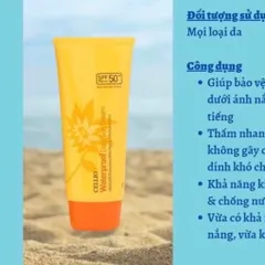 kem chống nắng Cellio đến từ Hàn Quốc, đều có chỉ số bảo vệ cao SPF 50+ PA+++ trọng lượng 70g 812097