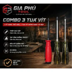 Combo 3 tua vít (1 bake trở đầu, 2 đóng bake và dẹp) 812122