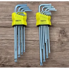 Combo 2 bộ lục giác ZETI đầu bi và đầu bông thép CRV siêu cứng 812129