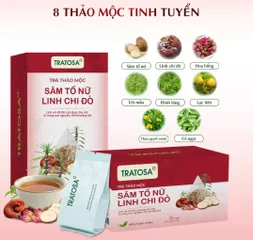 Trà sâm tố nữ giúp giảm nám, tàn nhang đẹp da,cân bằng nội tiết tố, giảm khô hạn