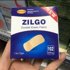 Băng Keo Cá Nhân Y Tế ZILGO (Hộp 102 miếng) Dính chắc, Dễ sử dụng, Mở băng không đau, An toàn