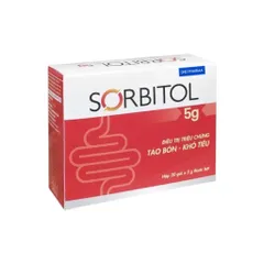 Vitamin Sorbitol 5g U.S.PHAR (Hộp 20 gói) Hỗ trợ kích thích nhu động ruột và làm mềm phân để giúp đại tiện dễ dàng