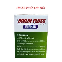 Chất Xơ Inulin Pluss Euphar Mediphar (Hộp 20 ống) bổ sung chất xơ hòa tan và hỗ trợ cải thiện tình trạng táo bón.