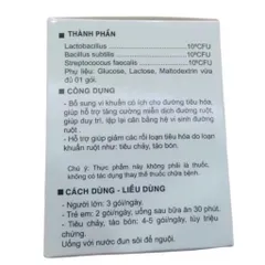 Cốm vi sinh LACTOTREP PLUS (Hộp 30 gói) Cân bằng hệ vi sinh đường ruột, giúp giảm rối loạn tiêu hóa, tiêu chảy, táo bón