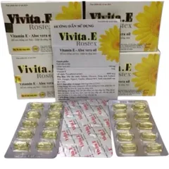 Viên uống đẹp da Vivita.E Rostex (Hộp 30 viên) Giúp chống oxy hóa, hỗ trợ bảo vệ da và hạn chế lão hóa, giúp da sáng mịn