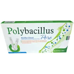 Men tiêu hóa Polybacillus Pore (Hộp 20 ống) Hỗ trợ cân bằng hệ vi sinh đường ruột, giảm triệu chứng rối loạn tiêu hóa