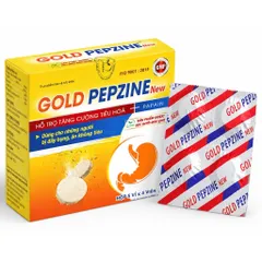 Sủi tiêu hoá Gold Pepzine New (Hộp 40 viên) Hỗ trợ tăng cường tiêu hóa, giảm đầy bụng, khó tiêu, ợ hơi