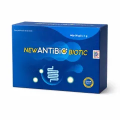 Men Vi Sinh NEW ANTIBIO BIOTIC (Hộp 30 gói) Bổ sung lợi khuẩn giúp giảm rối loạn tiêu hóa như ăn không tiêu, tiêu chảy.
