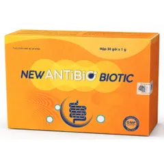 Men Vi Sinh NEW ANTIBIO BIOTIC (Hộp 30 gói) Bổ sung lợi khuẩn giúp giảm rối loạn tiêu hóa như ăn không tiêu, tiêu chảy.