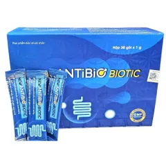 Men Vi Sinh NEW ANTIBIO BIOTIC (Hộp 30 gói) Bổ sung lợi khuẩn giúp giảm rối loạn tiêu hóa như ăn không tiêu, tiêu chảy.