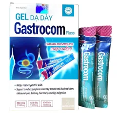 Gel Dạ Dày Gastrocom Pluss (Hộp 15 gói) Hỗ trợ giúp giảm đau thượng vị, ợ hơi, ợ chua và trào ngược dạ dày.