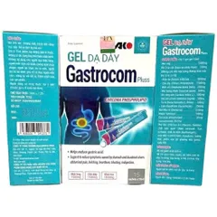 Gel Dạ Dày Gastrocom Pluss (Hộp 15 gói) Hỗ trợ giúp giảm đau thượng vị, ợ hơi, ợ chua và trào ngược dạ dày.