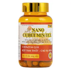Viên uống NANO CURCUMIN TEX (Chai 30 viên) giúp hỗ trợ giảm các triệu chứng viêm loét dạ dày, tá tràng.