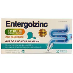 Men vi sinh Entergolzinc Akopha (Hộp 20 ống) Giúp bổ sung kẽm và lợi khuẩn hỗ trợ cải thiện hệ vi sinh đường ruột.