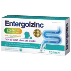 Men vi sinh Entergolzinc Akopha (Hộp 20 ống) Giúp bổ sung kẽm và lợi khuẩn hỗ trợ cải thiện hệ vi sinh đường ruột.