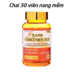 Viên uống NANO CURCUMIN TEX (Chai 30 viên) giúp hỗ trợ giảm các triệu chứng viêm loét dạ dày, tá tràng.