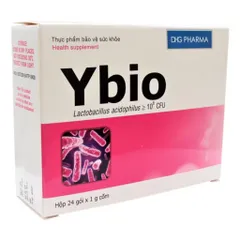 Cốm men vi sinh Ybio DHG Pharma (Hộp 24 gói) Hỗ trợ tiêu hóa giúp giảm tiêu chảy, táo bón, đầy bụng, ăn không tiêu