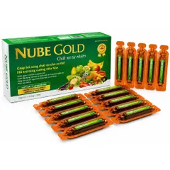 Chất Xơ NUBE GOLD (Hộp 20 ống) Giúp bổ sung chất xơ tự nhiên, hỗ trợ rối loạn tiêu hóa, giảm táo bón, đầy bụng, khó tiêu