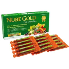 Chất Xơ NUBE GOLD (Hộp 20 ống) Giúp bổ sung chất xơ tự nhiên, hỗ trợ rối loạn tiêu hóa, giảm táo bón, đầy bụng, khó tiêu