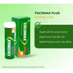 Viên sủi Tocomax Plus Boston Pharma (Tuýp 10 viên) Bổ sung vitamin và khoáng chất, tăng cường sức đề kháng, giảm mệt mỏi