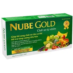 Chất Xơ NUBE GOLD (Hộp 20 ống) Giúp bổ sung chất xơ tự nhiên, hỗ trợ rối loạn tiêu hóa, giảm táo bón, đầy bụng, khó tiêu