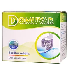 Men tiêu hóa DOMUVAR (Hộp 20 ống) Hỗ trợ tiêu hóa, khó tiêu, chướng bụng, đầy hơi, phân sống, táo bón, tiêu chảy cho bé