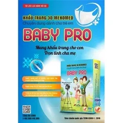 Khẩu Trang y tế trẻ em 3D MEKOMED BABY PRO (Hộp 10 cái) chuyên dụng dành cho bé yêu