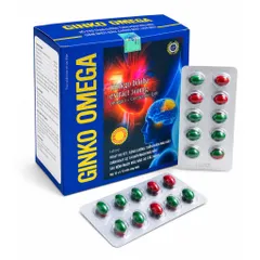 Viên uống Ginko Omega Ginkgo biloba 360mg, Coenzyme Q10 (Hộp 100 viên) Hỗ trợ hoạt huyết, tăng cường tuần hoàn máu não