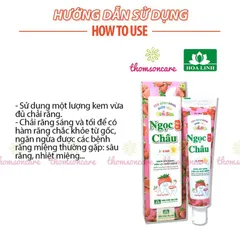 Kem đánh răng Dược Liệu Ngọc Châu dành cho trẻ em từ 2 - 6 tuổi (Tuýp 50g)