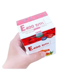 Vitamin E400 BAK E đỏ 400mg (Hộp 30 viên) bổ sung tinh dầu hoa anh thảo, tinh dầu thông đỏ, giúp đẹp da, mờ thâm nám.