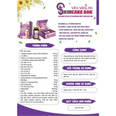 VIÊN SÁNG DA SKINCARE BAK (Chai 30 viên) Giúp dưỡng da, tăng độ ẩm, tăng đàn hồi cho da, làm đẹp da, giúp da sáng hồng.