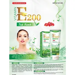 Sữa Rửa Mặt VITAMIN E200 Chiết xuất Trà Xanh (Tuýp 80ml) Giúp làm sạch da, loại bỏ chất nhờn, bụi bẩn và tẩy tế bào chết