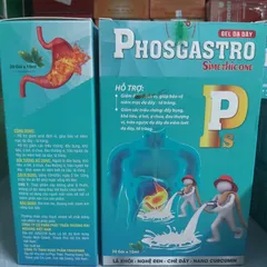 GEL DẠ DÀY PHOSGASTRO SIMETHICONE (Hộp 20 gói) Hỗ trợ giảm acid dịch vị, giúp bảo vệ niêm mạc dạ dày, tá tràng.