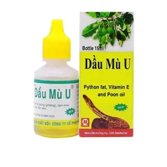DẦU MÙ U QUANG MINH (Cha 15ml) Dầu Mù U làm mau lành các vết thương, Mau liền da, liền sẹo, bỏng.