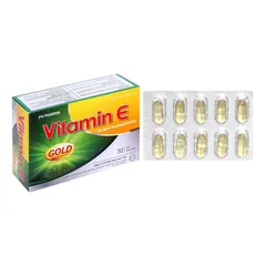 Viên uống bổ sung Vitamin E Gold PV Pharma (Hộp 30 viên) Giúp bổ sung vitamin E, chống oxy hóa, hạn chế lão hóa da.