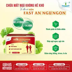 Viên uống FAST ĂN NGỦ NGON (Hộp 60 viên) Giúp giảm căng thẳng, mệt mỏi, lo âu, chán ăn, ăn không ngon, giúp ngủ ngon.