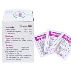 Men tiêu hóa Biosubtyl DL (Hộp 25 gói) Bổ sung vi khuẩn có lợi, giúp giảm rối loạn tiêu hóa do loạn khuẩn đường ruột.