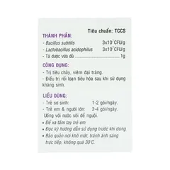 Men tiêu hóa Biosubtyl DL (Hộp 25 gói) Bổ sung vi khuẩn có lợi, giúp giảm rối loạn tiêu hóa do loạn khuẩn đường ruột.
