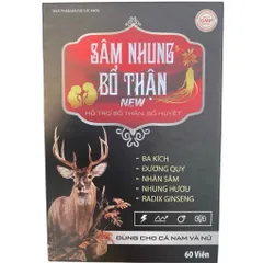 Sâm Nhung Bổ Thận NEW (Hộp 60 viên) Hỗ trợ cải thiện các vấn đề về thận cho cả nam và nữ
