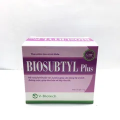 Men vi sinh dạng gói BIOSUBTYL Plus (Hộp 25 gói) Bổ sung lợi khuẩn và Lysine giúp cần bằng hệ vi sinh đường ruột.