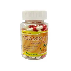 Viên uống bổ sung VITAMIN C PP.PHARCO (Chai 100 viên) Bổ sung vitamin C cho cơ thể, giúp giảm nguy cơ thiếu vitamin C
