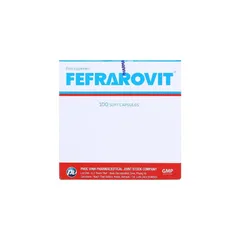 Viên uống bổ máu FEFRAROVIT (Hộp 100 viên) Bổ sung sắt, acid folic, vitamin B12, giảm nguy cơ thiếu máu do thiếu sắt.