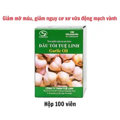 DẦU TỎI TUỆ LINH Garlic Oil (Hộp 100 viên) Hỗ trợ kiểm soát mỡ máu, mỡ gan, bảo vệ tim mạch, giúp giảm ho cảm lạnh.