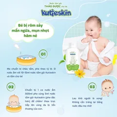 Nước tắm gội thảo dược cho bé Kutieskin (Chai 200ml) giúp làm sạch dịu nhẹ chăm sóc và tăng cường hàng rào bảo vệ làn da