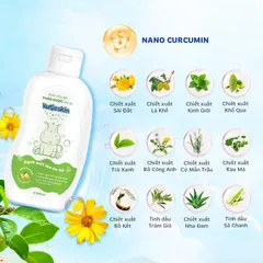 Nước tắm gội thảo dược cho bé Kutieskin (Chai 200ml) giúp làm sạch dịu nhẹ chăm sóc và tăng cường hàng rào bảo vệ làn da