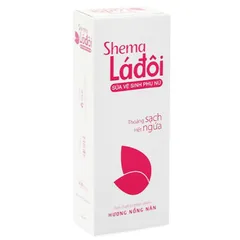 Dung dịch vệ sinh phụ nữ Shema Lá Đôi (Chai 200ml) Giúp giảm ngứa và khử mùi, mang lại cảm giác thoáng sạch, thơm mát.