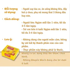 Viên Ngậm Gừng VietNat Không Đường (Hộp 20 viên) giúp làm ấm cơ thể và hỗ trợ tiêu hóa.